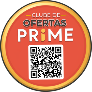 Logo Clube de Ofertas Prime com QR Code