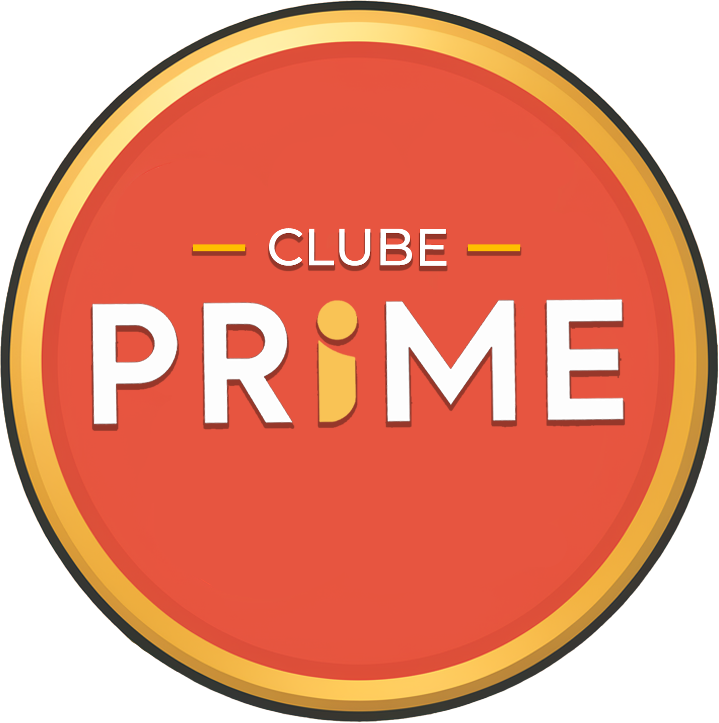 Logo do Clube Prime com fundo laranja vibrante